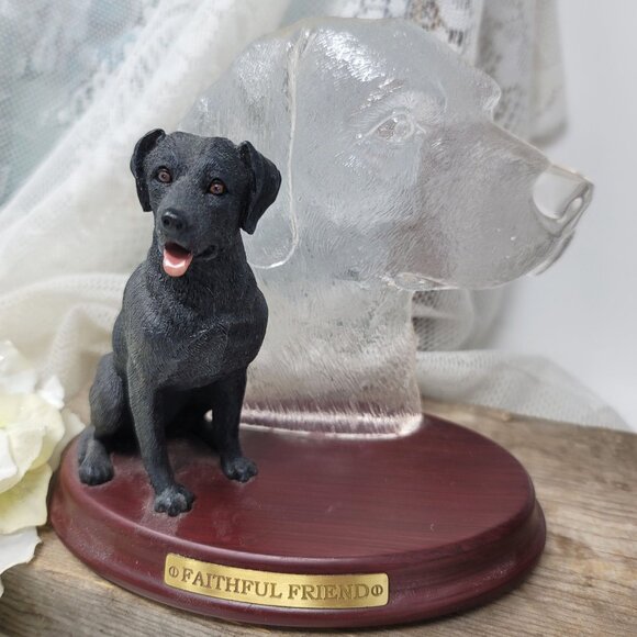 The Bradford Exchange Labs Dogs 2002 Faithful Friend Black Lab - Picture 1 of 8